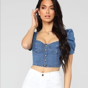 Fashion Nova Puff Sleeves Top